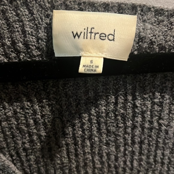 Aritzia Wilfred grey oversized knit v neck sweater - S - Picture 3 of 5